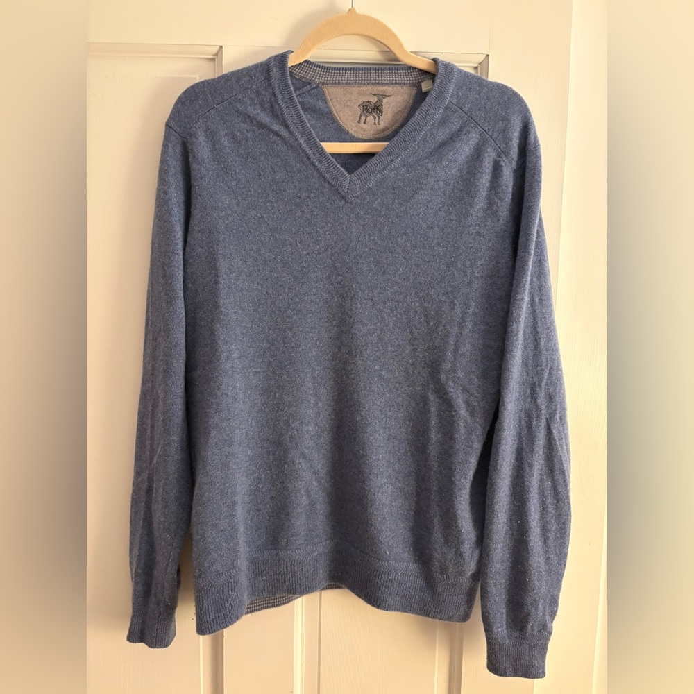 Blue Super Soft V-Neck Sweater
